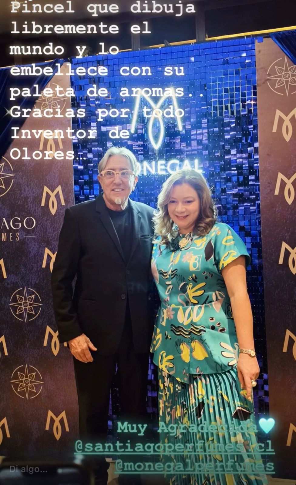 Tamara de la Barra junto a Ramón Monegal